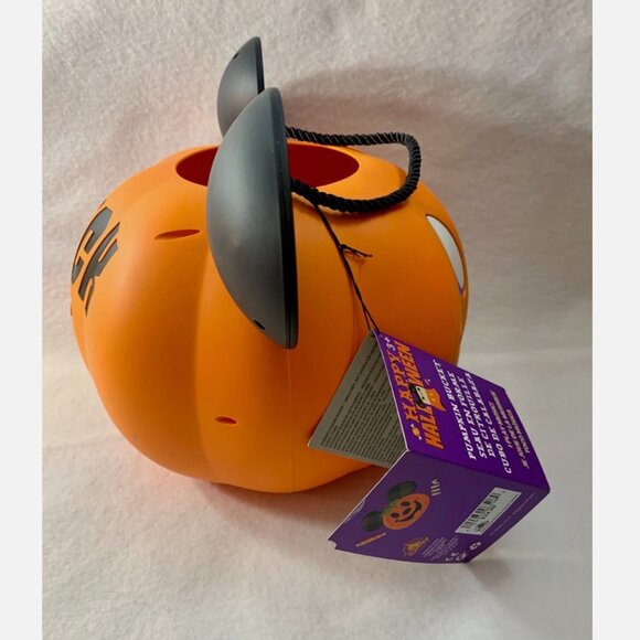 Disney Parks Mickey Mouse Light Up Musical Pumpkin Trick or Treat Bucket New - Picture 4 of 8